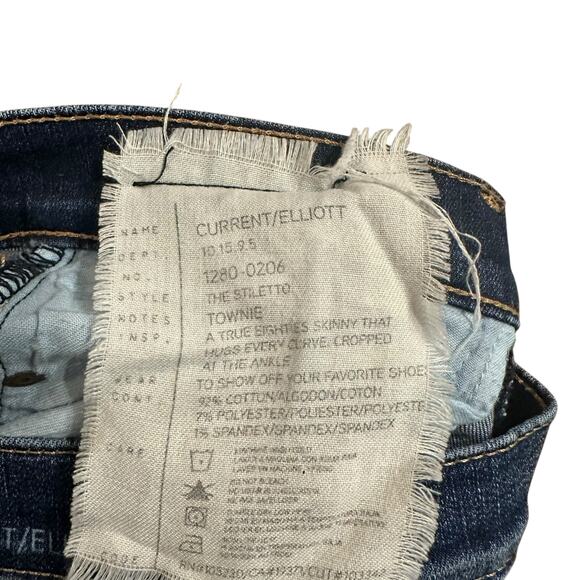Current/Elliott Womens The stiletto Townie jeans, skinny,mid-rise, Size 25-0 - Picture 8 of 10